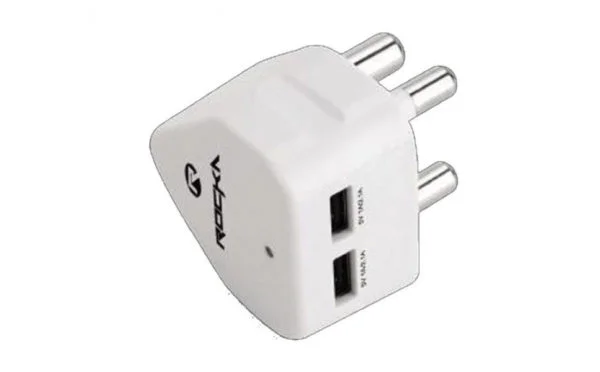Rocka Duo Series Dual USB wall charger with 3 pin plug